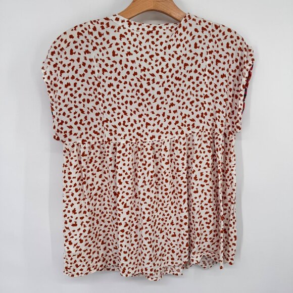 Savanna Jane Womens embroidered Animal Print Rayon Blouse Tassels size medium - Picture 9 of 12